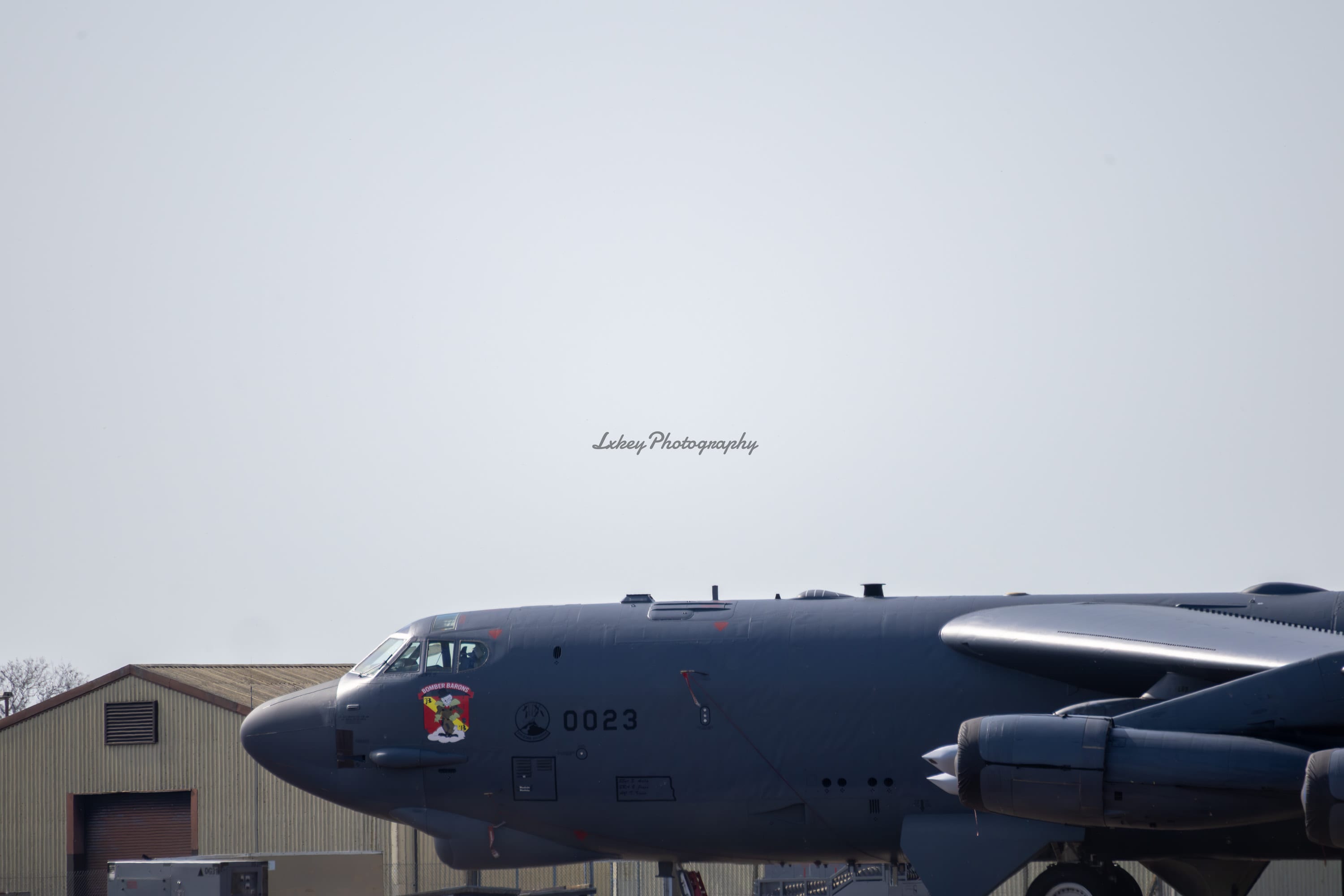 USAF B-52H Stratofortress on the ground at a UK airfield