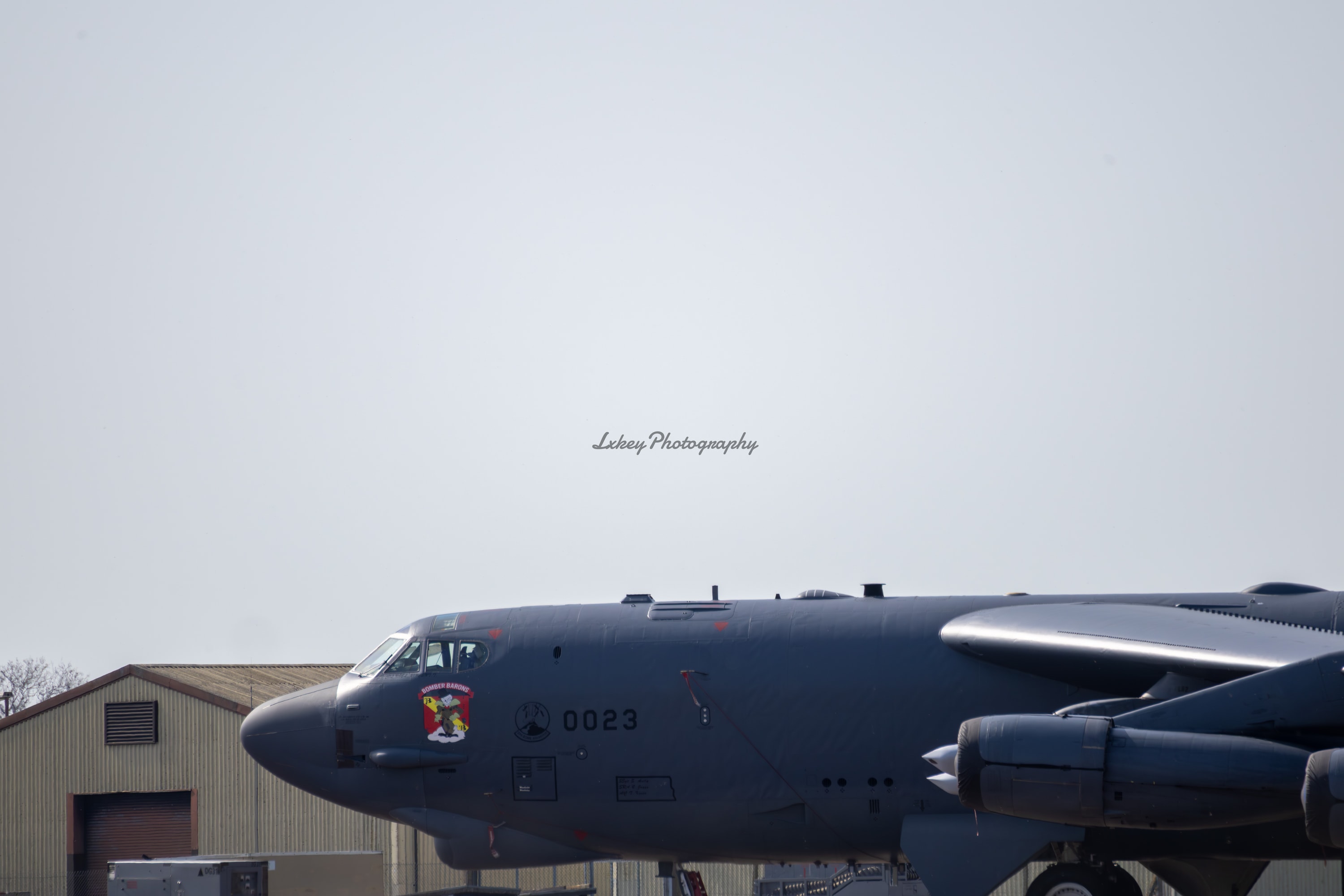 USAF B-52H Stratofortress on the ground at a UK airfield