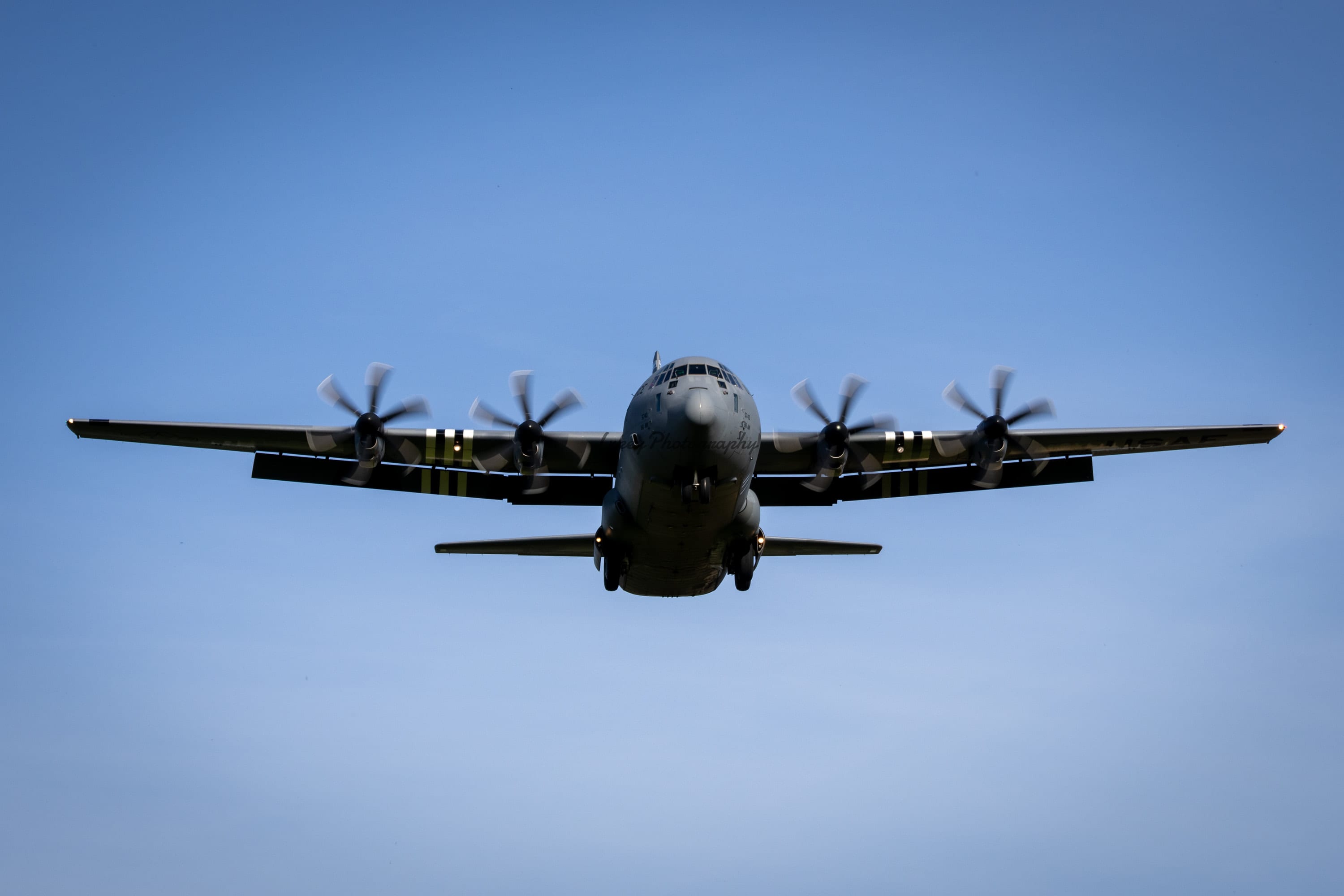 C-130 Hercules approaching head on